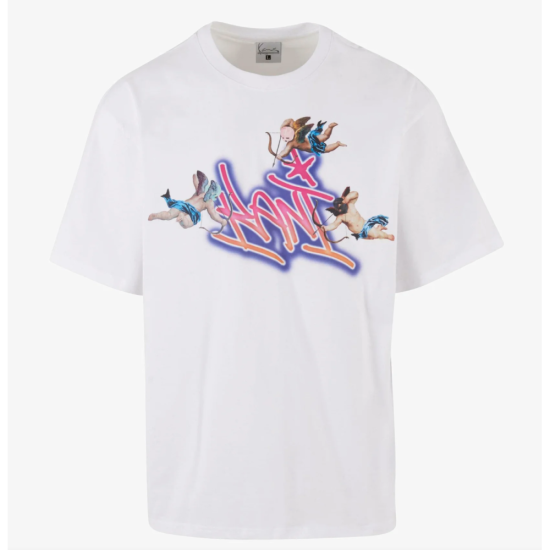 Karl Kani Woven Signature Airbrush Amor Tee White/Pink Άσπρο Karl Kani Woven Signature Airbrush Amor Tee White/Pink Άσπρο