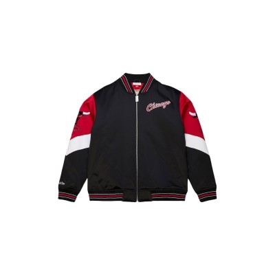 Mitchell & Ness Nba Throw It Back Satin Chicago Bulls Men's Urban Jacket Mitchell & Ness Nba Throw It Back Satin Chicago Bulls Men's Urban Jacket