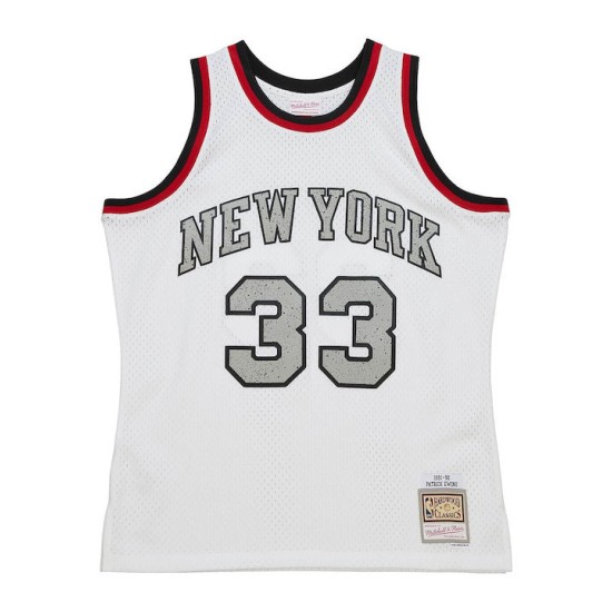 Mitchell & Ness Nba New York Knicks Patrick Ewing 1991 Cracked Cement Swingman Jersey 