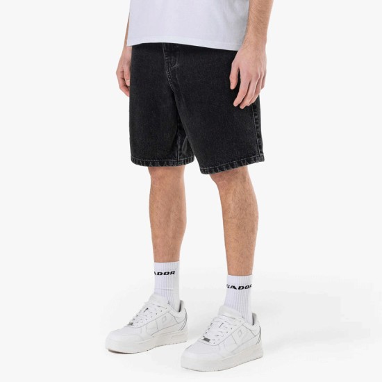 PegadorΑνδρική Βερμούδα Τζιν Washed Black, Μαύρη PegadorΑνδρική Βερμούδα Τζιν Washed Black, Μαύρη