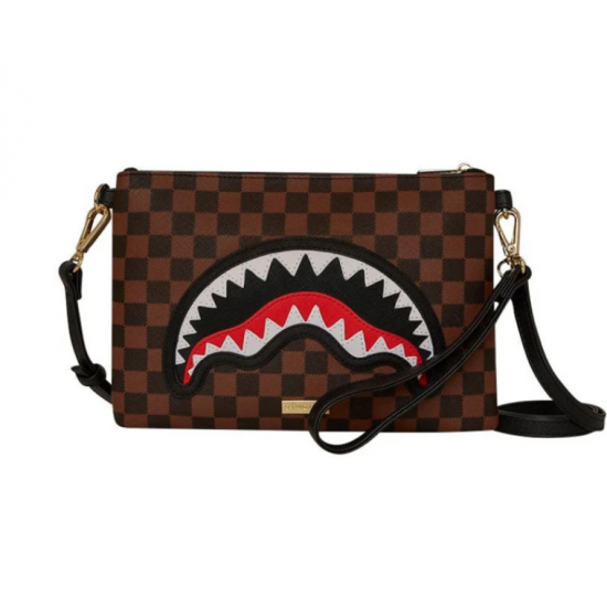SPRAYGROUND SAWTOOTH SHARKS IN PARIS CROSSOVER CLUTCH SPRAYGROUND SAWTOOTH SHARKS IN PARIS CROSSOVER CLUTCH