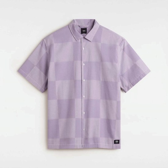 VansKessler Checkerboard Κοντομάνικο Βαμβακερό Πουκάμισο Μωβ VansKessler Checkerboard Κοντομάνικο Βαμβακερό Πουκάμισο Μωβ