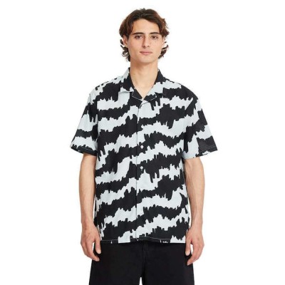 Volcom Multifarious Κοντομάνικο Βαμβακερό Πουκάμισο Carolina Blue