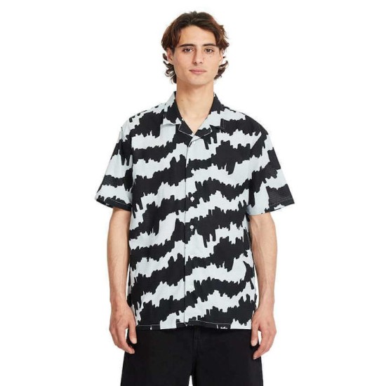 Volcom Multifarious Κοντομάνικο Βαμβακερό Πουκάμισο Carolina Blue