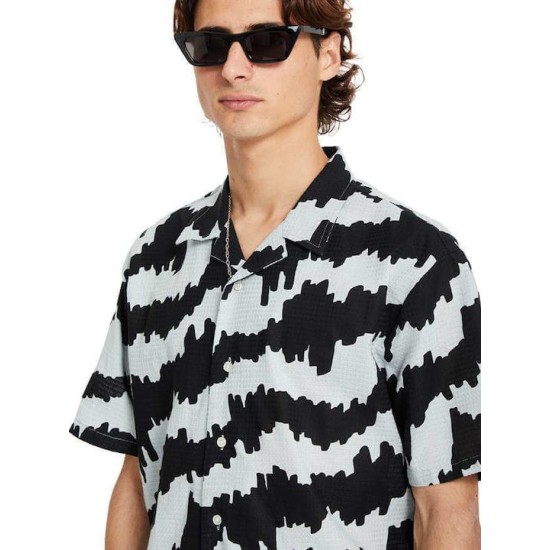 Volcom Multifarious Κοντομάνικο Βαμβακερό Πουκάμισο Carolina Blue