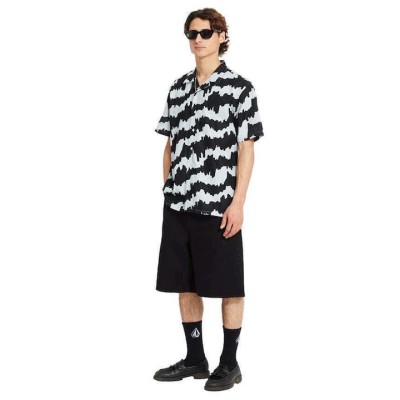 Volcom Multifarious Κοντομάνικο Βαμβακερό Πουκάμισο Carolina Blue