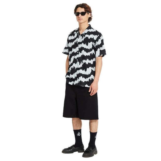 Volcom Multifarious Κοντομάνικο Βαμβακερό Πουκάμισο Carolina Blue