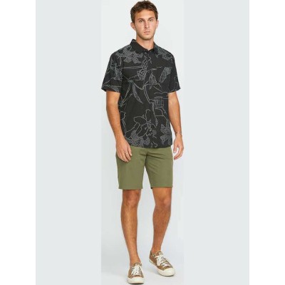 Volcom Floral Stealth Κοντομάνικο Πουκάμισο σε Κανονική Γραμμή Floral Stealth