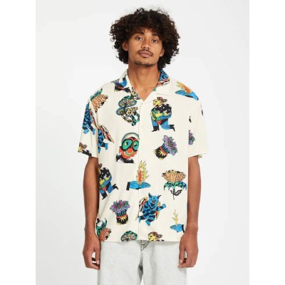 Volcom Bob Mollema Κοντομάνικο Πουκάμισο Beige