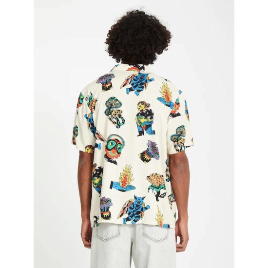 Volcom Bob Mollema Κοντομάνικο Πουκάμισο Beige