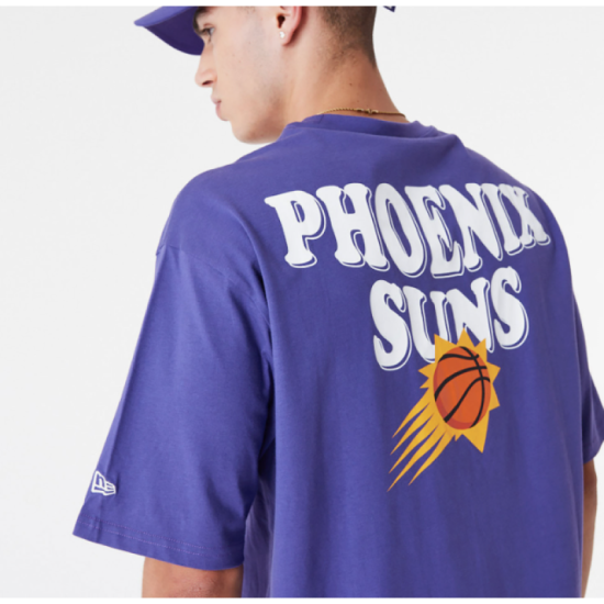 New Era Phoenix Suns NBA Script Purple Oversized T-Shirt Μωβ