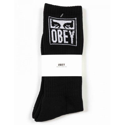 OBEY EYES ICON SOCKS BLACK ONE SIZE OBEY EYES ICON SOCKS BLACK ONE SIZE