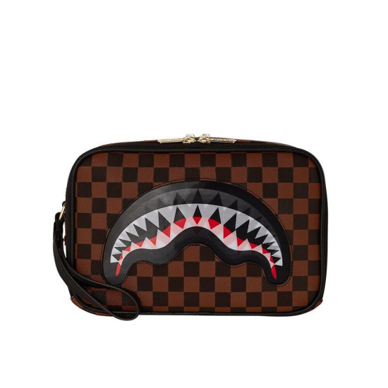 SPRAYGROUND Men Sharks In Paris Lenticular Chomp Toiletry Brick - BROWN/BLACK - 910B6525NSZ