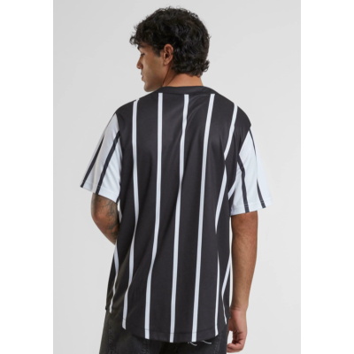 Karl Kani Serif Striped Block Baseball Shirt Μαύρο