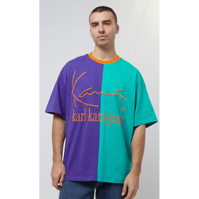Karl Kani KKJ Block Boxy Tee Petrol/Purple