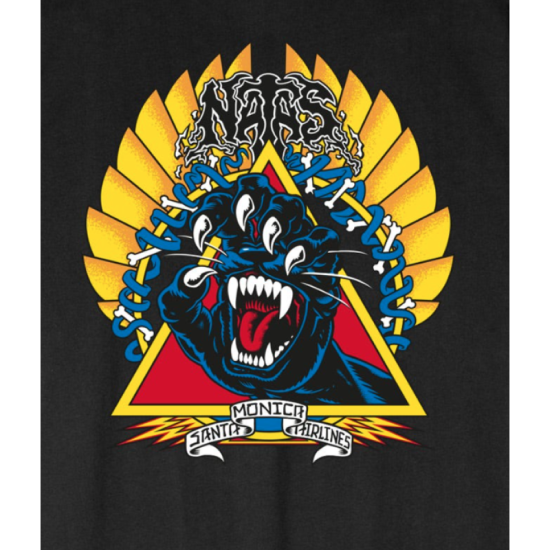Santa Cruz Natas Screaming Panther T-Shirt Μαύρο