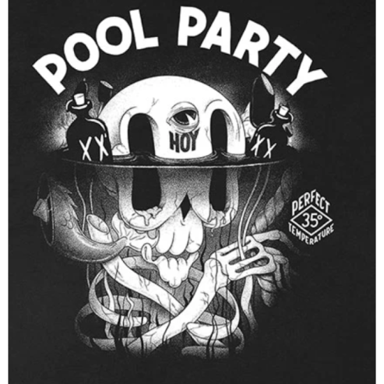 THE DUDES Pool Party T-shirt Μαύρο