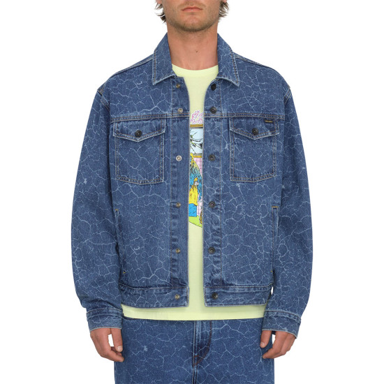 Volcom Tetsunori Unisex Denim Jacket Lazer Blue