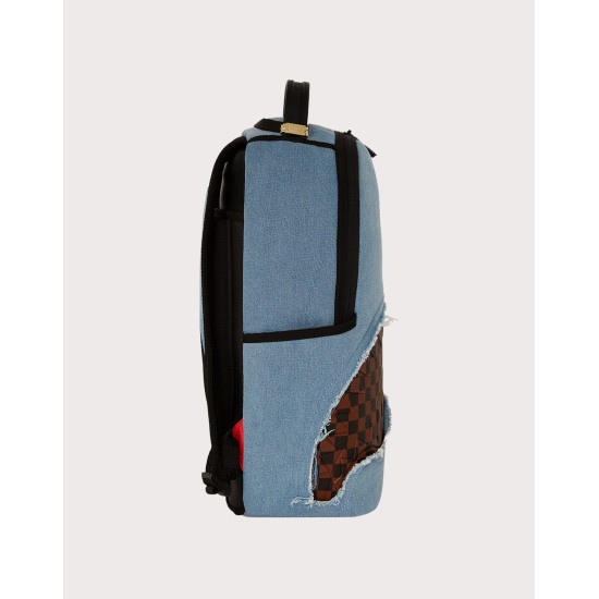 Unisex Sprayground Denim Shark Bite DLXSV Backpack Unisex Sprayground Denim Shark Bite DLXSV Backpack