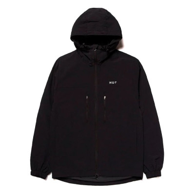 Huf Men Essentials Zip Standard Shell Jacket - Μαύρο  Huf Men Essentials Zip Standard Shell Jacket - Μαύρο