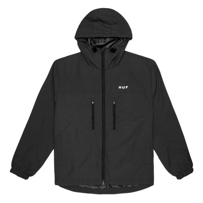 HUF ESSENTIALS ZIP STANDARD SHELL - Μαύρo HUF ESSENTIALS ZIP STANDARD SHELL - Μαύρo