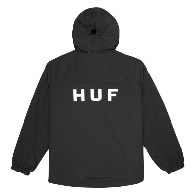 HUF ESSENTIALS ZIP STANDARD SHELL - Μαύρo HUF ESSENTIALS ZIP STANDARD SHELL - Μαύρo