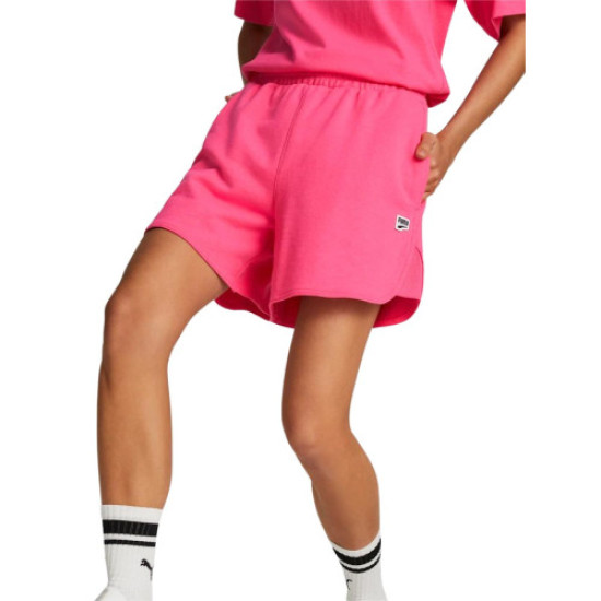 Puma Downtown High Waisted Shorts - Ροζ