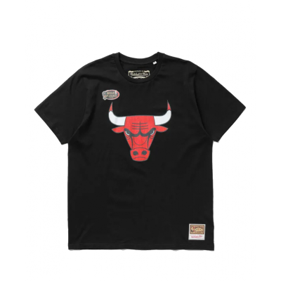 MITCHELL & NESS CHICAGO BULLS TEAM LOGO TEE - Μαύρο