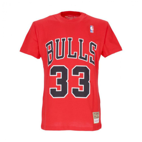Mitchell & Ness NBA Scottie Pipen Chicago Bulls Tee-Κόκκινο