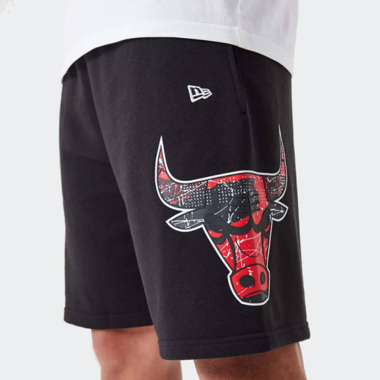 New Era Chicago Bulls NBA Team Logo Black Shorts- Μαύρο