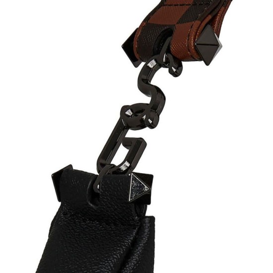 Sprayground Check Γυναικεία Τσάντα Ώμου Μαύρη