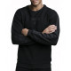 SikSilk L/S Loop Back Embroidered Sweater Μαύρo