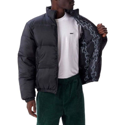 Obey Benny Puffer Jacket - Μαύρo Obey Benny Puffer Jacket - Μαύρo