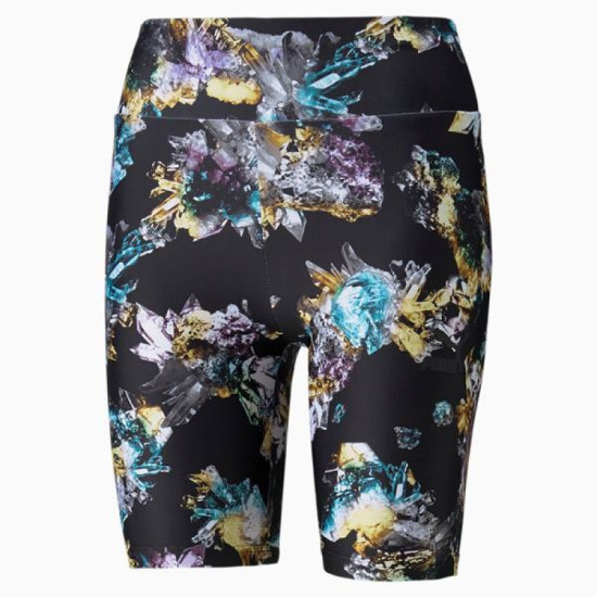 Puma Crystal Galaxy High Tight Women's Shorts Mαύρο Πολύχρωμο Puma Crystal Galaxy High Tight Women's Shorts Mαύρο Πολύχρωμο